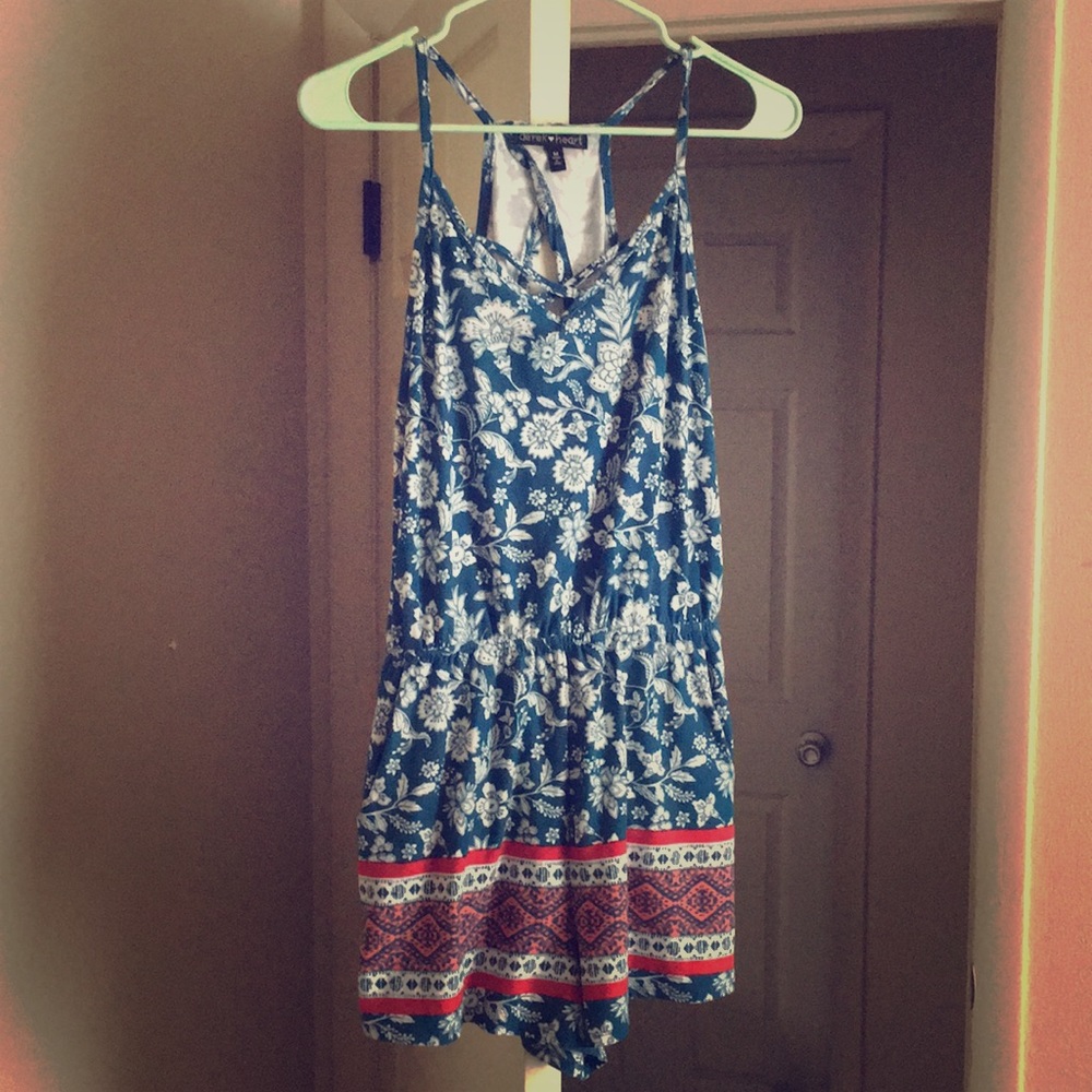 Fun Open Back Romper w/ Pockets!